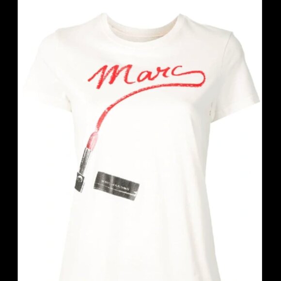 Marc Jacobs T-Shirt with Red Lipstick Design - Picture 1 of 11